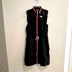 Hunter For Target Women Full Zip Front Sleeveless Dress Black Hooded Medium